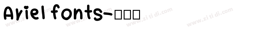 Ariel fonts字体转换